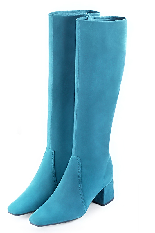 Turquoise knee high on sale boots